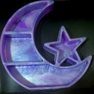 Handmade Resin Moon and Star Shelves